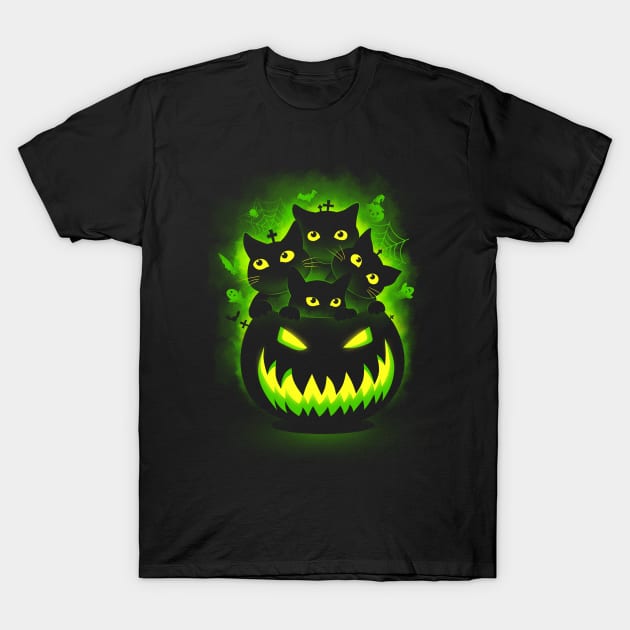 Pumpkin cats T-Shirt by eriondesigns